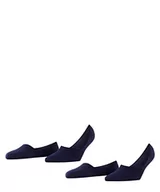 Skarpetki damskie - Burlington Kobiety Stopki Everyday 2-Pack W IN Bawełna niewidoczne jednokolorowe 2 Pak, Niebieski (Marine 6120), 41-42 - miniaturka - grafika 1