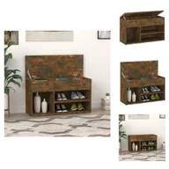 Szafki na buty - vidaXL Ławka na buty dąb wędzony 80x30x45 cm materiał drewnopochodny - Stojaki i szafki na buty - miniaturka - grafika 1