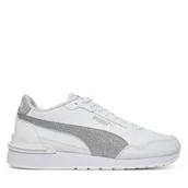 Buty dla dziewczynek - Sneakersy Puma St Runner V4 Sl Glitter Jr 401586 01 Biały - miniaturka - grafika 1