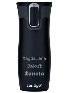 Kubek termiczny z grawerem Contigo West Loop 2.0 420 ml - Czarny - Kubki termiczne - miniaturka - grafika 1