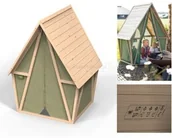 Place zabaw - Domek do zabawy Exit Yuki 100 namiot dla dzieci drewno - miniaturka - grafika 1