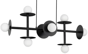 8-punktowa lampa wisząca LE42885 nad stół czarna biała - Lampy sufitowe 8-punktowa lampa wisząca LE42885 nad stół czarna biała - Lampy sufitowe - miniaturka - grafika 1