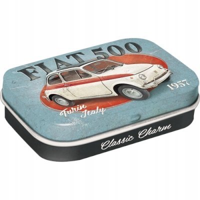 Miętówki FIAT 500 1957 metalowe pudełko prezent gift