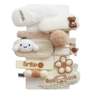 Ozdoby do włosów - Zestaw pakiet 10w1 spinek wsuwek do włosów puchate PINK SP283 - miniaturka - grafika 1