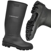 Kalosze męskie - Czarne Kalosze Gumowce Robocze Wysokie Dunlop Pricemastor 44 - miniaturka - grafika 1