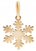 Wisiorki - ZŁOTA PIĘKNA ZAWIESZKA ŚNIEŻYNKA ZIMA WINTER 333 - miniaturka - grafika 1