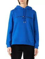 Bluzy damskie - Tommy Hilfiger - Bluza z kapturem - Bluzy damskie - Bluzy damskie - Ubrania dla nastolatek - Bluzy damskie - Prezent dla kobiet - Bluza damska, Elektryczny niebieski, XXS - miniaturka - grafika 1