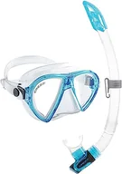 Sprzęt do nurkowania - Cressi Erwachsene Schnorchelset Ocean Vip, Klar/Aquamarin, One Size, Dm1000113 - miniaturka - grafika 1