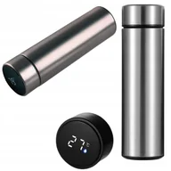 Kubki termiczne - KUBEK TERMICZNY TERMOS NA KAWĘ HERBATĘ Z WYŚWIETLACZEM LED 500ml - miniaturka - grafika 1