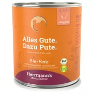 Mokra karma dla psów - Herrmann's Bio Menu Sensitive - Bioindyk z biowarzywami korzeniowymi i bioziemniakami, 12 x 800 g - miniaturka - grafika 1