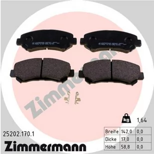 Klocki hamulcowe - komplet ZIMMERMANN 25202.170.1 - Klocki hamulcowe - miniaturka - grafika 1