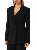 Marynarki i żakiety damskie - Guess Czarna Marynarka Dopasowana z Klapami i Guzikami M Gma - miniaturka - grafika 1