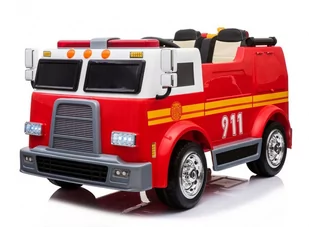 Super-Toys MEGA STRAŻ POŻARNA Z DŹWIĘKAMI FUNKCJĄ BUJANIA MEGAFONEM I DODATKOWYM WYPOSAŻENIEM SUPER WERSJA/LL911 LL-911-CZERWONY - Pojazdy elektryczne dla dzieci - miniaturka - grafika 1