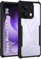 Etui i futerały do telefonów - Etui do Oppo Reno 13 Pro 5G, przezroczysto-czarne - miniaturka - grafika 1