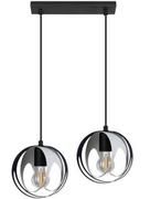 Lampy sufitowe - Lampex Ball lampa wisząca 2-punktowa czarna/biała LPX0099/2L - miniaturka - grafika 1
