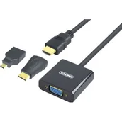 Adaptery i przejściówki - Unitek Konwerter mini/micro HDMI na VGA + audio, Y-6355 Y-6355 - miniaturka - grafika 1