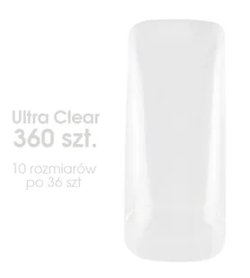 Tipsy ultra clear UF 360 szt U852 - Sztuczne paznokcie i akcesoria - miniaturka - grafika 1