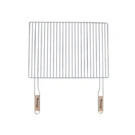 Ruszty - Ruszt grillowy 54 cm x 38 cm ze stali chromowanej z drewnianą rączką Floraland - miniaturka - grafika 1