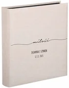 Albumy fotograficzne - ﻿Solidny ALBUM zdjęcia wklejane 50 kart Twój Tekst Nadruk na Ślub Goldbuch - miniaturka - grafika 1