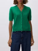 Swetry damskie - Reserved - Kardigan z wełną - zielony - miniaturka - grafika 1