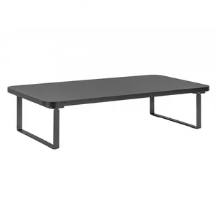 Podstawa pod monitor, łatwy montaż, miejsce na klawiaturę, czarny, metal / płyta mdf, 20 kg nośność, Powerton, ergo - Akcesoria do monitorów - miniaturka - grafika 1