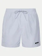 Kąpielówki męskie - Calvin Klein Swimwear Szorty kąpielowe KM0KM01111 Niebieski Regular Fit - miniaturka - grafika 1