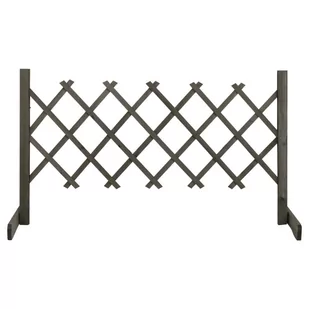 vidaxl Ogrodowy płot kratkowy, szary, 120x60 cm, lite drewno jodłowe 314823 - Ogrodzenia - miniaturka - grafika 1
