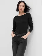 Bluzki damskie - Gap Bluzka 540606-04 Czarny Slim Fit - miniaturka - grafika 1