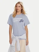 Koszulki i topy damskie - Roxy T-Shirt Hangloose The Sky ERJZT06020 Niebieski Regular Fit - miniaturka - grafika 1