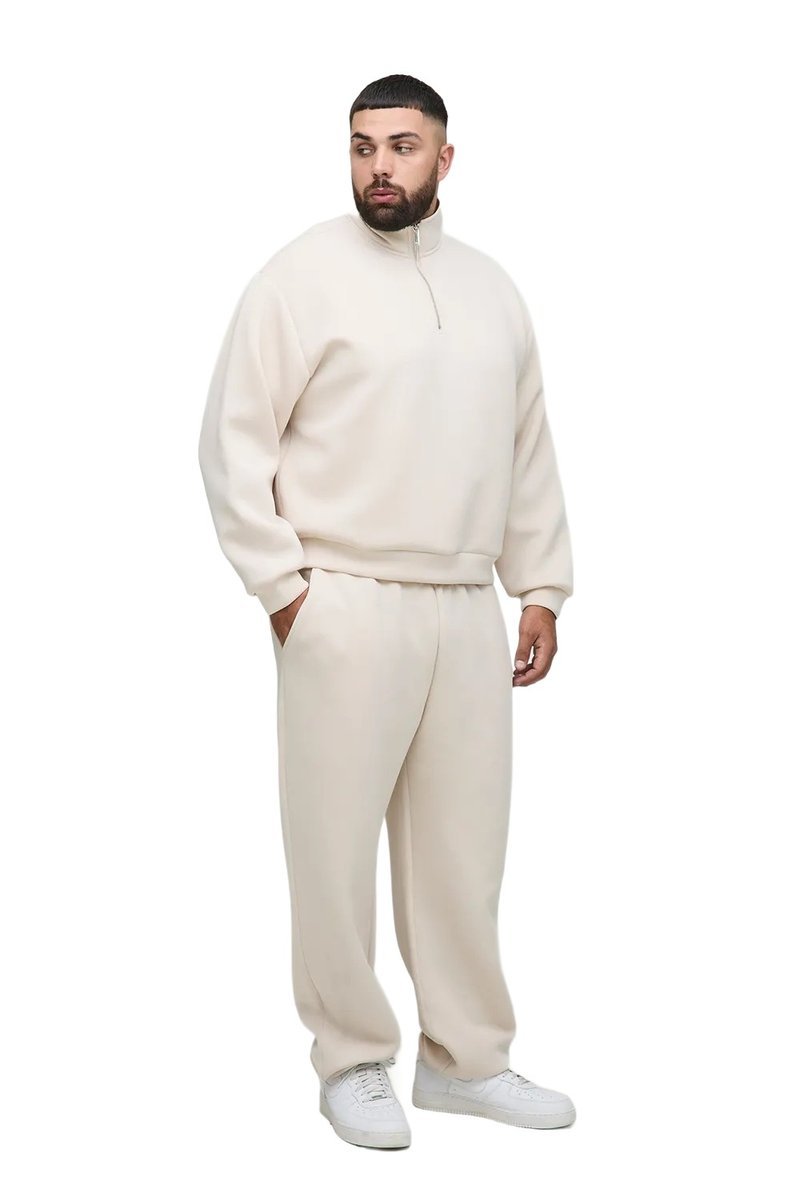 BOOHOOMAN MĘSKI DRES KOMPLET BEŻOWY DŁUGI RĘKAW XXL Z3A*