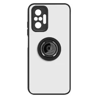 Etui i futerały do telefonów - Etui Xiaomi Redmi Note 10 Pro Bi-material Metal Ring Function Stand czarne - miniaturka - grafika 1