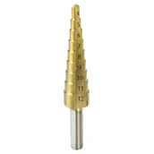 Wiertła - Dedra Wiertło stopniowe 4-12mm HSS,TiN WMST0412 Dom001338 - miniaturka - grafika 1