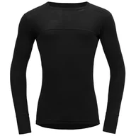 Koszulki sportowe męskie - Męska koszulka Devold Lauparen Merino 190 Shirt Man Rozmiar: XL / Kolor: czarny - miniaturka - grafika 1