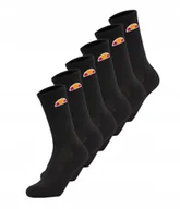 Skarpetki męskie - SKARPETKI ELLESSE CZARNE 6 PAR DŁUGIE UNISEX Sport Socks 6-Pack Blk 39-42 - miniaturka - grafika 1