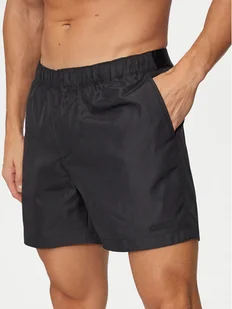 Calvin Klein Swimwear Szorty kąpielowe KM0KM01084 Czarny Slim Fit - Kąpielówki męskie - miniaturka - grafika 1