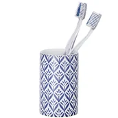 Kubki na szczoteczki do zębów - Wenko WENKO ceramiczny kubek do mycia zębów lorca, niebieski, ciemny niebieski, 6.5 x 6.5 x 11 cm 23204100 - miniaturka - grafika 1