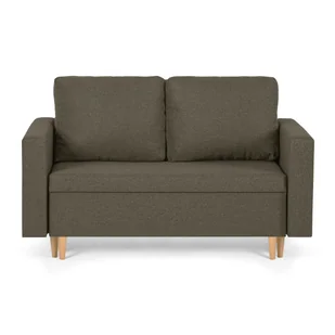 Sofa kanapa 2 os z funkcją spania KEN jasny brąz - Sofy i kanapy - miniaturka - grafika 1