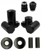 Zawory i kraniki - Zawór regulacyjny Integra lewy GZ1/2 czarny mat All in One - miniaturka - grafika 1