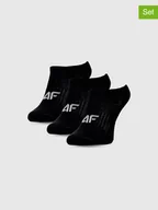 Skarpetki damskie - 4F Skarpety (3 pary) w kolorze czarnym - miniaturka - grafika 1