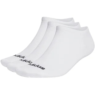 Skarpety adidas Thin Linear Low-Cut Socks 3P białe HT3447 43-45 - Skarpetki męskie - miniaturka - grafika 1