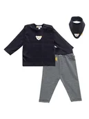 Spodenki dla niemowląt - Steiff 3-częściowy zestaw w kolorze granatowo-białym - miniaturka - grafika 1