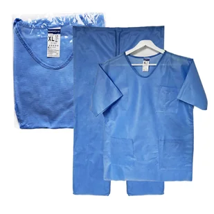 Ubranie chirurgiczne XL jednorazowe SMS 40g z kieszeniami 10szt - Odzież medyczna - miniaturka - grafika 1