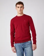 Swetry męskie - Wrangler Crew Knit Męski Sweter Klasyczny Biking Red W8A02Px2G-2Xl - miniaturka - grafika 1