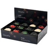 Bombki - Bombka szklana dekorowana mix 4 rodzajów - miniaturka - grafika 1