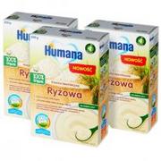 Kaszki dla dzieci - Humana Kaszka bezmleczna ryżowa po 4. miesiącu 100% Organic Quality Zestaw 3 x 200 g Bio - miniaturka - grafika 1