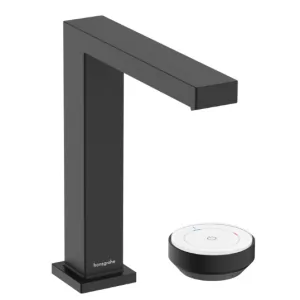 HANSGROHE 73053670 Tecturis E 2-otworowa bateria umywalkowa 150 CoolStart z niezamykanym kompletem odpływowym Czarny Matowy - Baterie umywalkowe - miniaturka - grafika 1