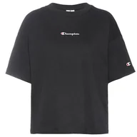 Koszulki i topy damskie - Champion Legacy American Classics W-Script Logo Light Cotton Jersey S-s Boxy Crewneck Koszulka damska, Czarny, S - miniaturka - grafika 1