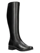 Kozaki damskie - Wojas Skórzane kozaki w kolorze czarnym - miniaturka - grafika 1