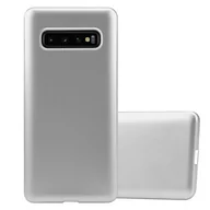Etui i futerały do telefonów - Pokrowiec Do Samsung Galaxy S10 4G w METALLIC SREBRNY Etui TPU Silikon Obudowa Ochronny Case Cover Cadorabo - miniaturka - grafika 1