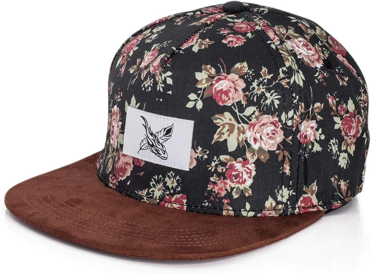 CZAPKA BASEBALLOWA SNAPBACK RÓŻOWA W KWIATY UNISEX